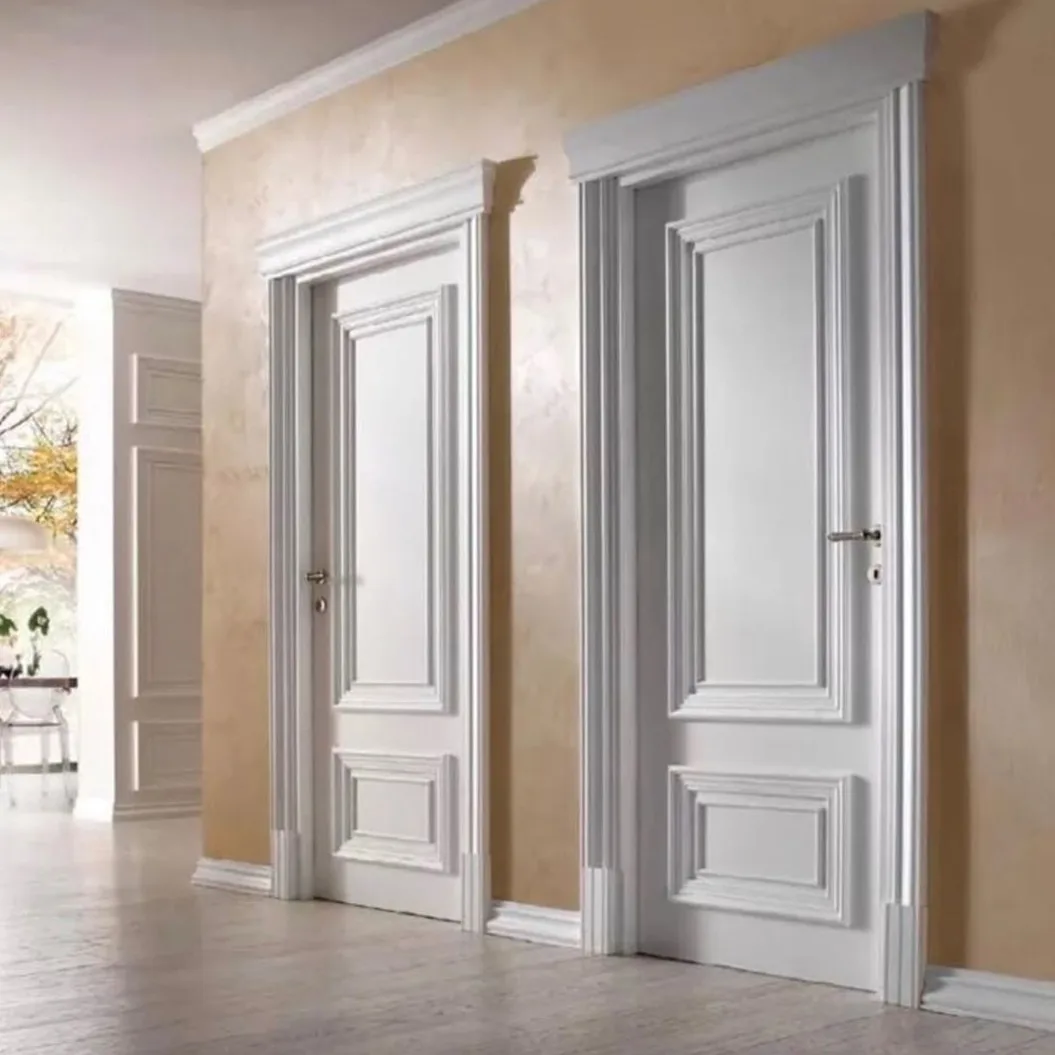 Moulded hollow white painting door from China manufacture