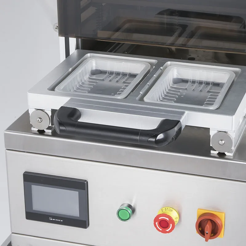 Fresh Food Meat Fish Fruit Gas Flushing Purging Type Map Vaccum Tray Sealer