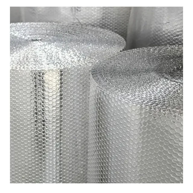 Duplex aluminum reflect PE bubble film Aluminum foil for roof insulation Radiation barrier Custom adhesive