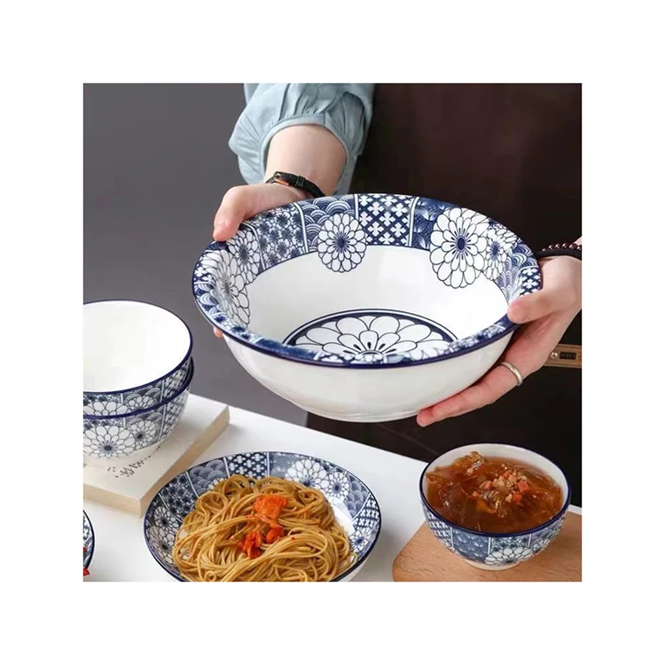 
New design china fine porcelain bowls 9 inch ceramic porcelain soup bowl 