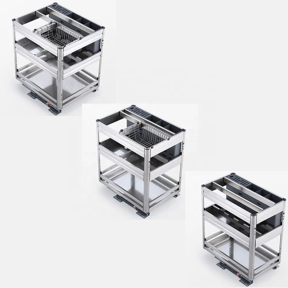 Chrome Sliding Storage Baskets