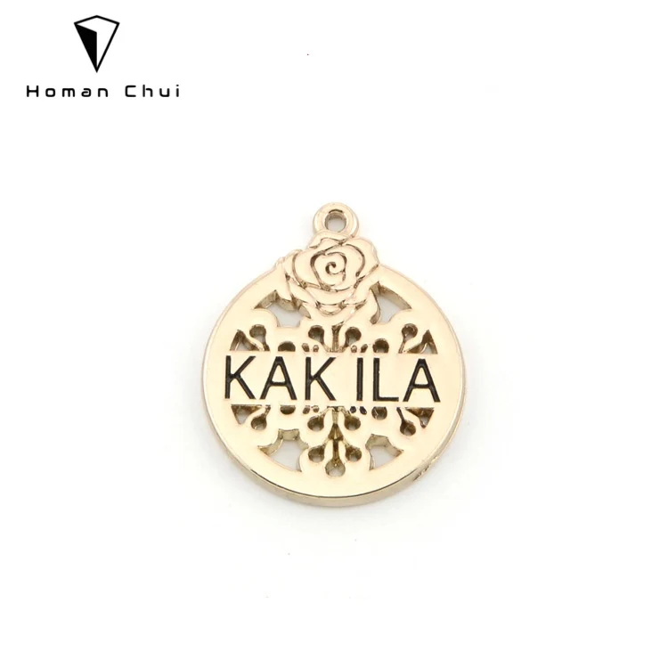 Brushed Antibrass Metal Label for Leather Bag Accessories