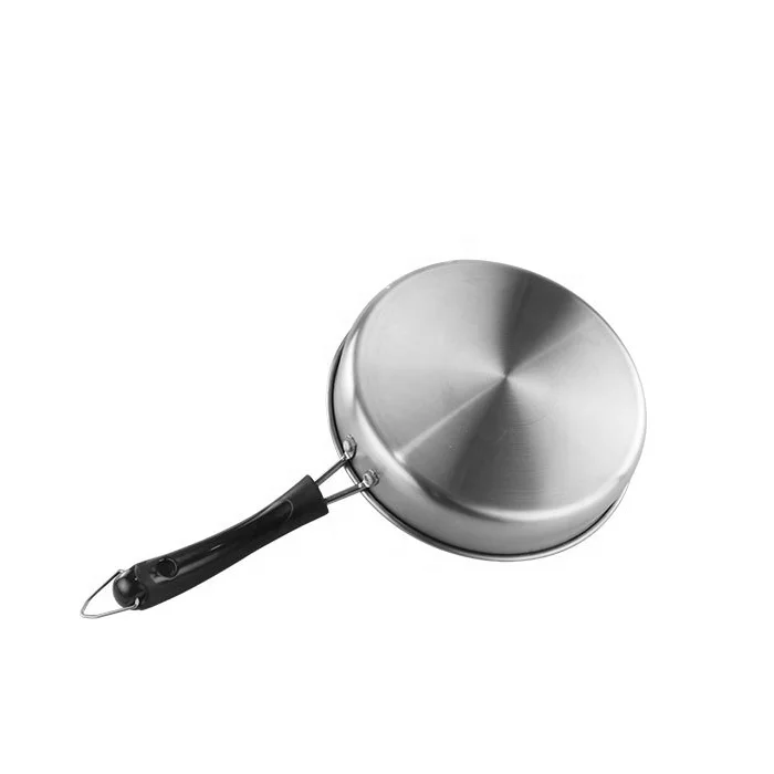 New Flat Bottom Easy to Clean Multi-functional Stainless Steel Round Shape Kitchen Non Stick Cooking Pan Egg Frying Pan