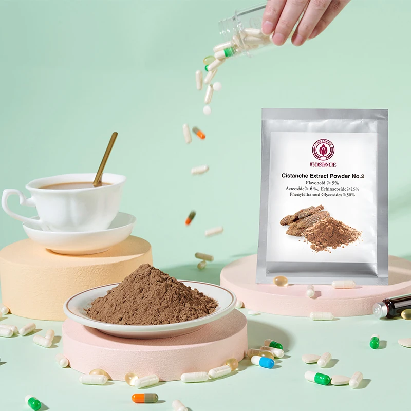 100% Natural Cistanche tubulosa Root extract powder 10% Flavonoids herba cistanches for better bed performance