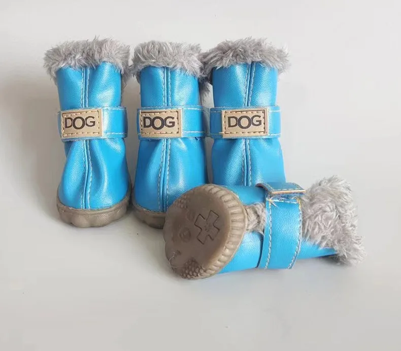 JOYPET Colorful Waterproof Anti-Slip Winter Boots Pet Shoes Warm Dog Snow Boots Small Dog Puppy Cat