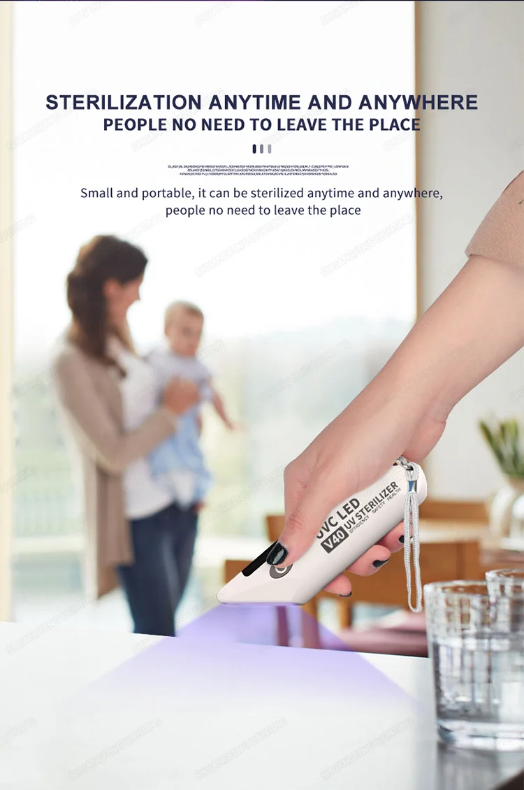 UV lamp small uvc portable LED disinfection sterilizer light wand