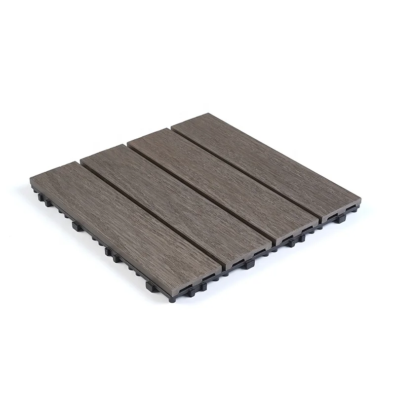 30x30 patio composite backyard wood outdoor flooring WPC DIY interlocking Decking Tile