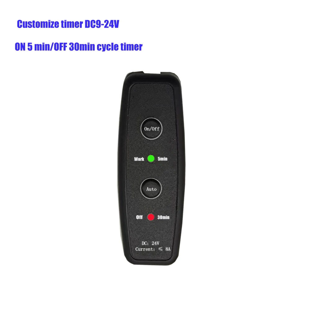 Dc24V timer  5.5*2.1mm DC connetor  0-24V programming led pixel point light current 8A 5mins on 30min off auto timer