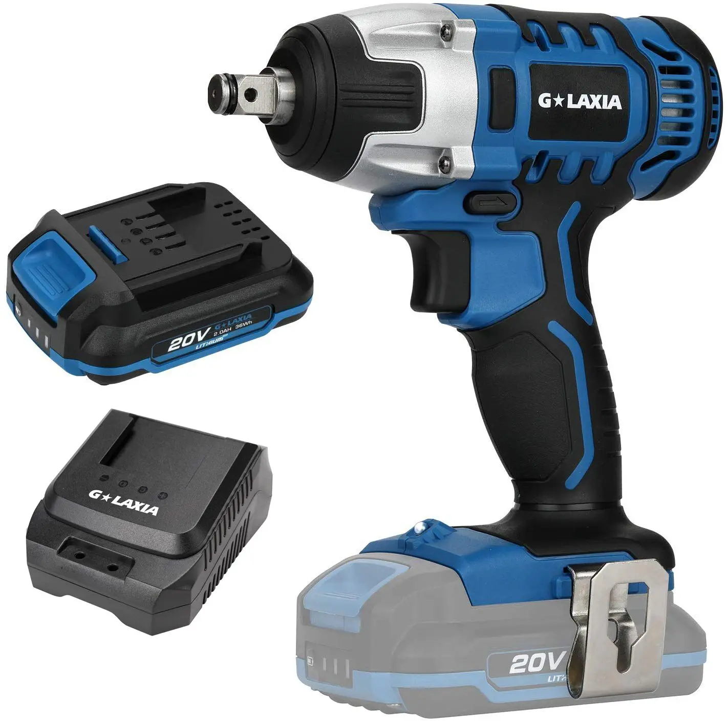 GALAXIA High Quality 20V Cordless Power Tools Product with LED Light 220N.m Electric Impact Wrench