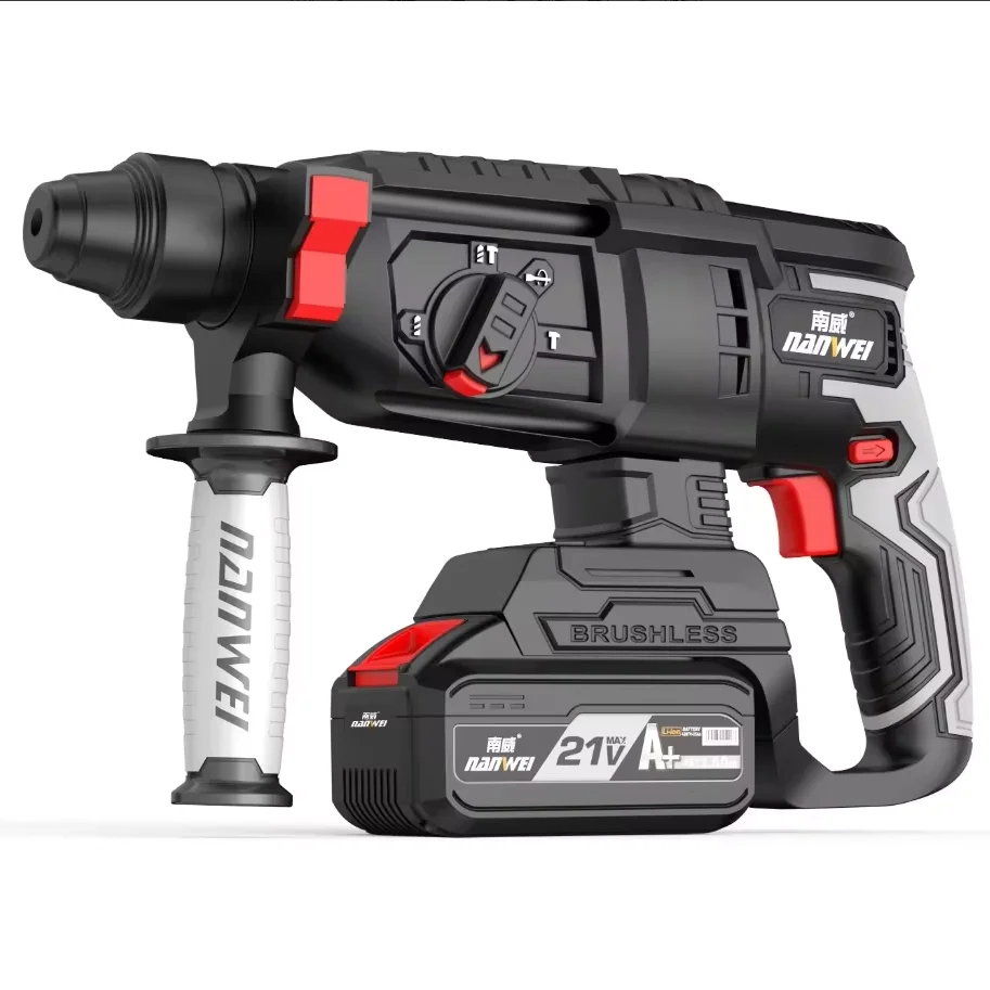 NANWEI 20V MAX 950r/min 5000ipm cordless electric hammer drill power tool cordless lithium battery hammer drill