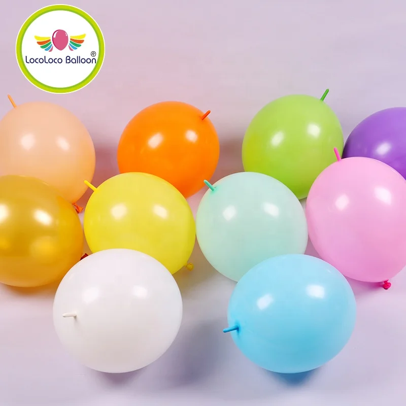 EN71 CE Balloon factory wholesale biodegradable colorful round link balloons