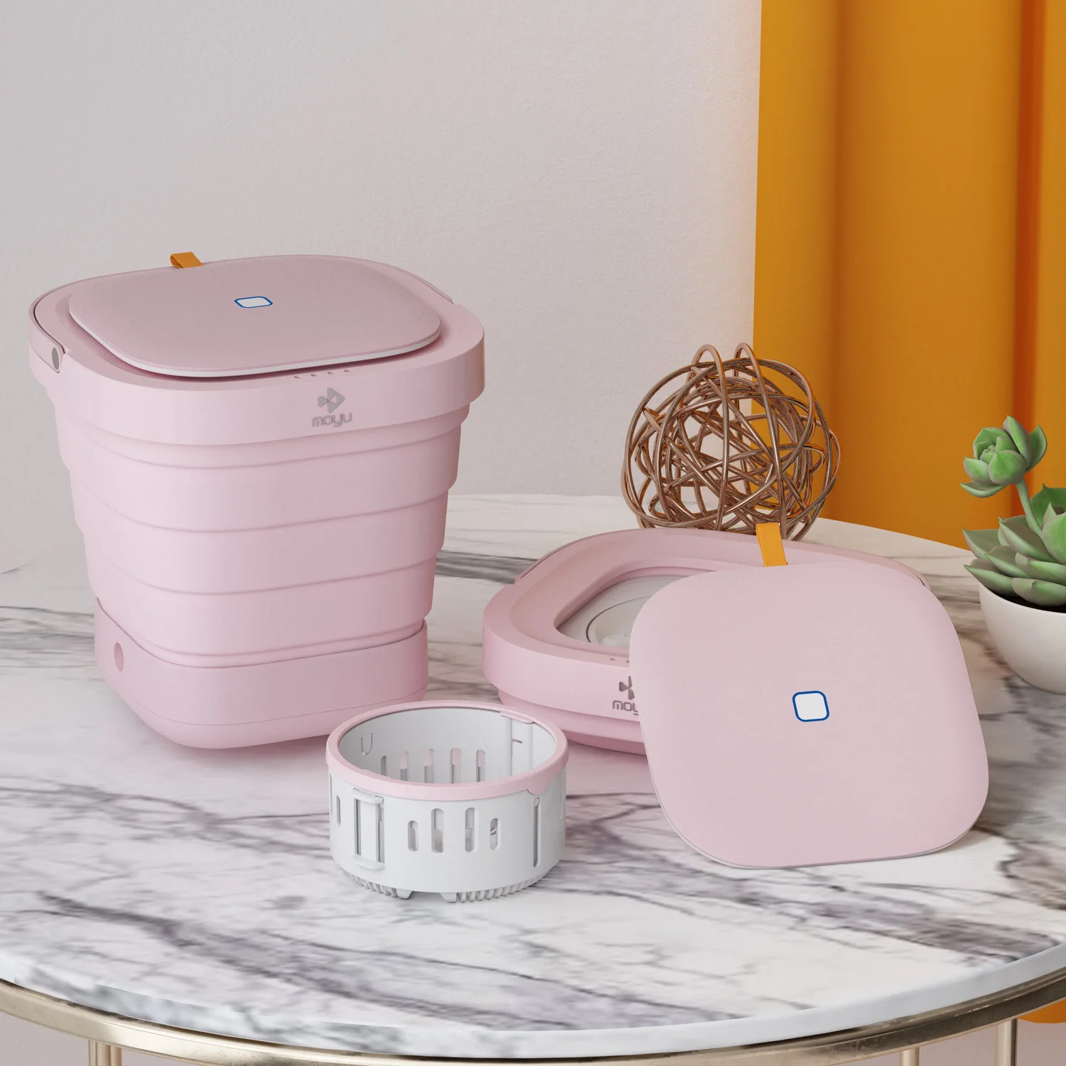 Moyu Fourth Generation Folding Mini Washing Machine Portable Laundry Dehydrated Washing Machine For Baby Clothes Socks Underwear