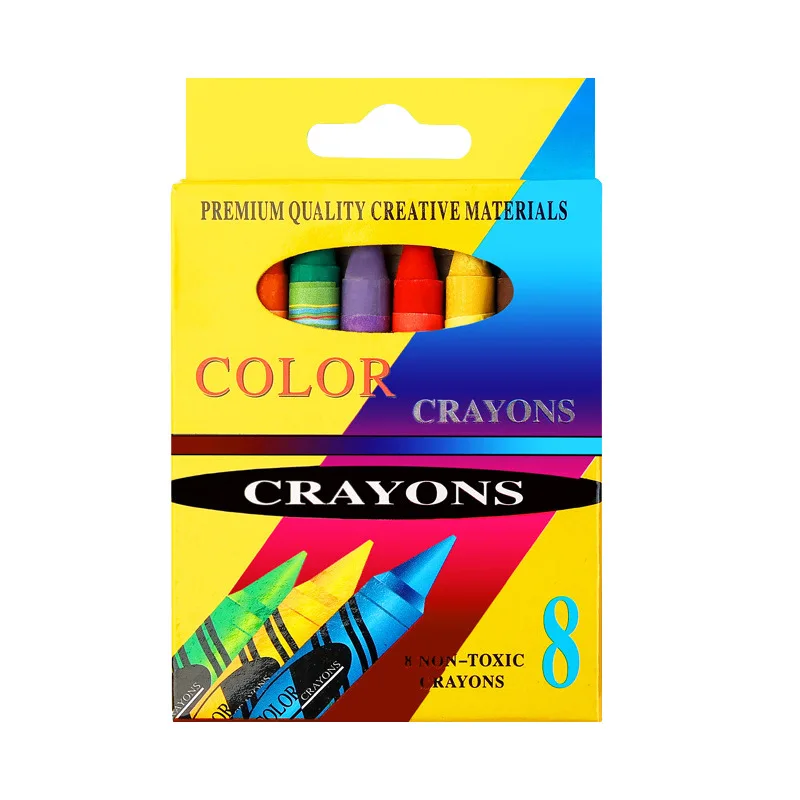 Hot Sale 12 Colors High Quality Round Crayon Set For Kids
