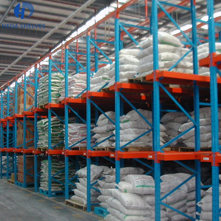 Горячая продажа металлический приводной паллетный стеллаж складская система хранения стеллажи