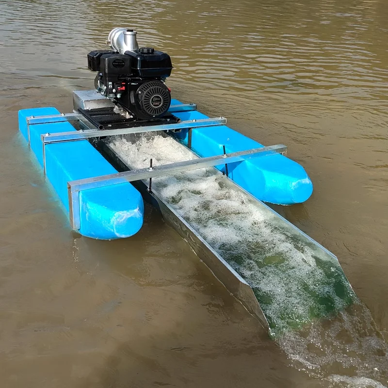 Gold Mining Dredge Ship for Gold/Diamond Dredging Boat 2.5'/4'/6' River Sand Gold Washing Gasoline Plant