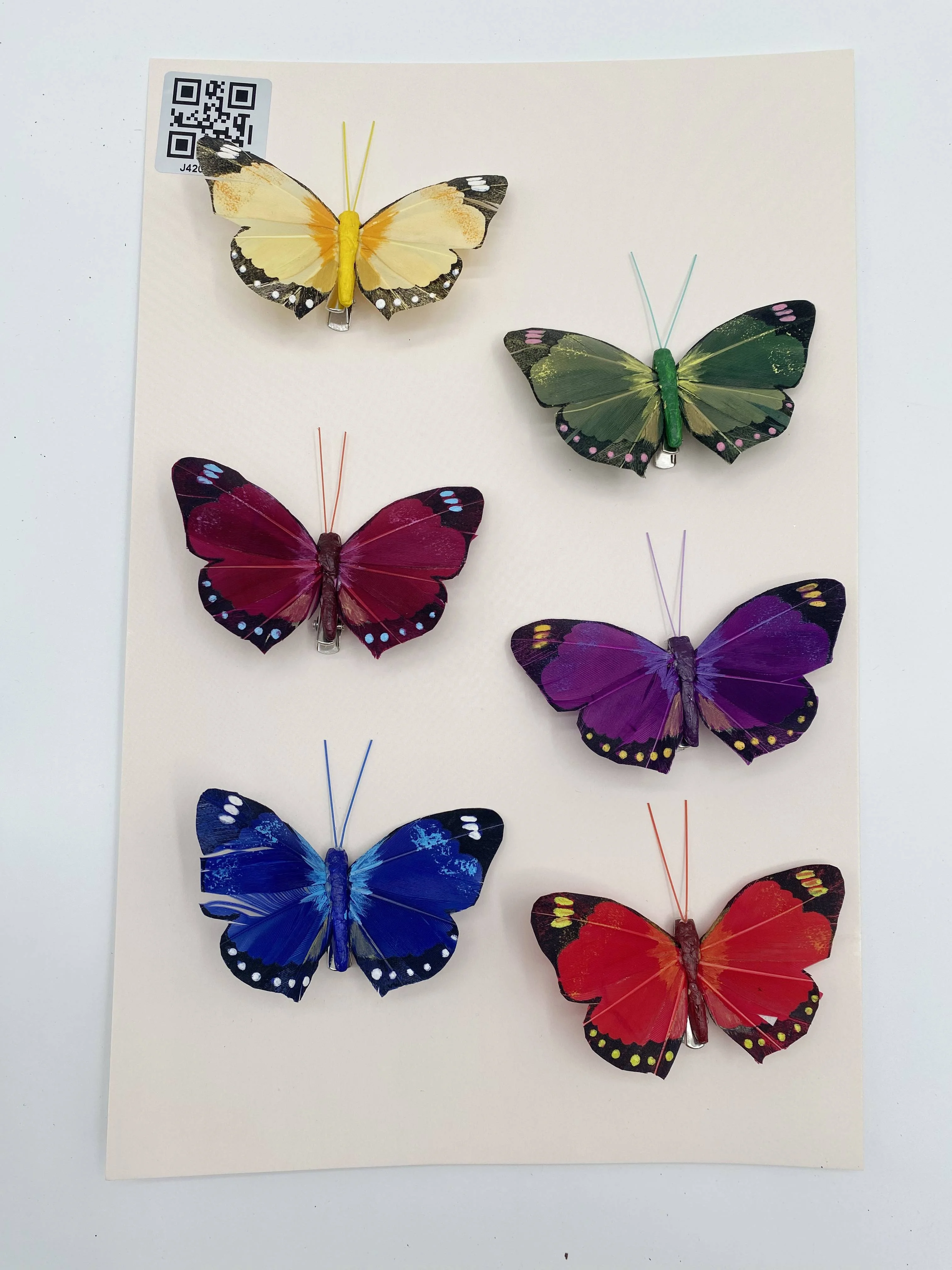 8cm butterfly for Christmas decoration artificial butterflies artificial multi colors feather small butterfly
