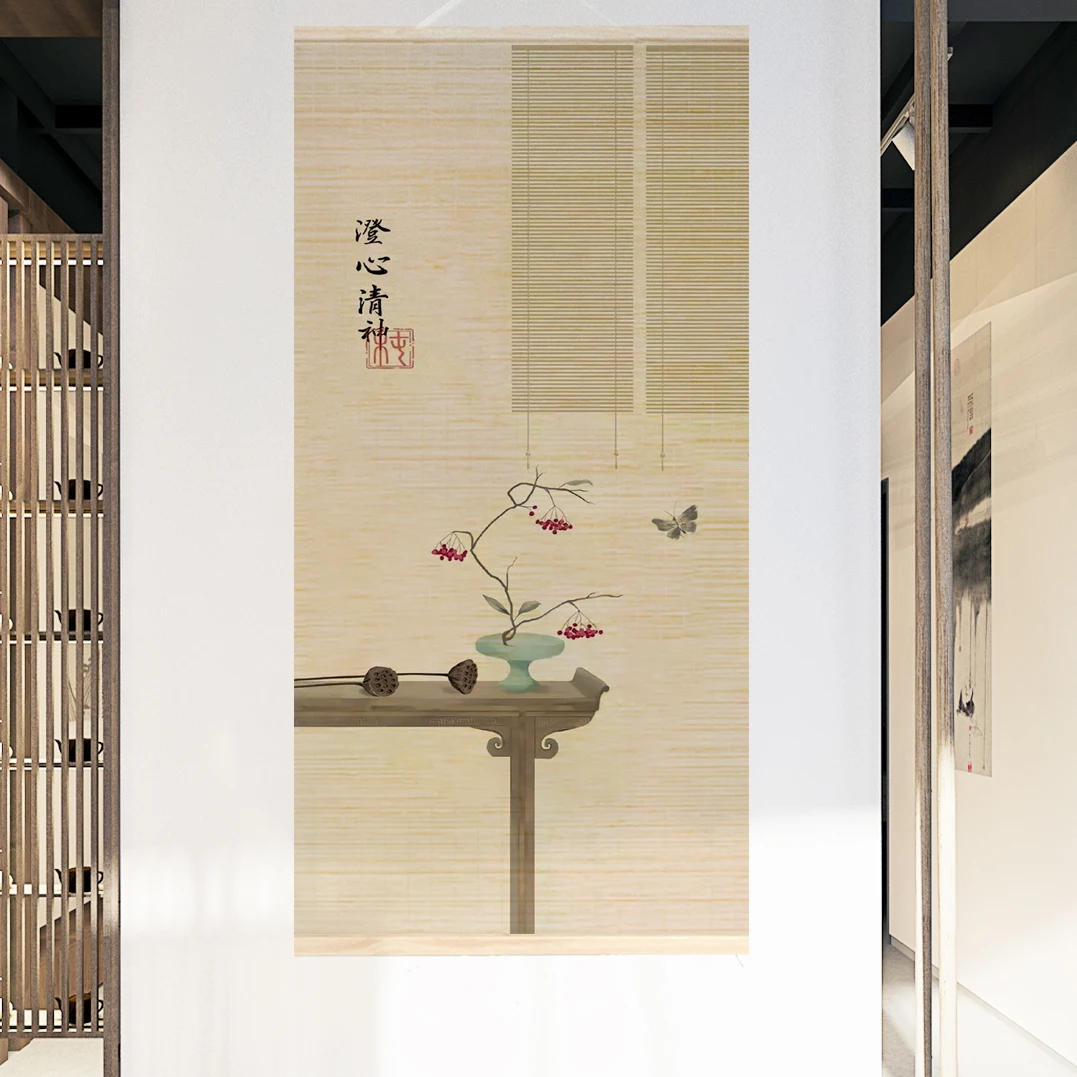 Home office widely used wholesale art decor painted wall bamboo hanging paintings