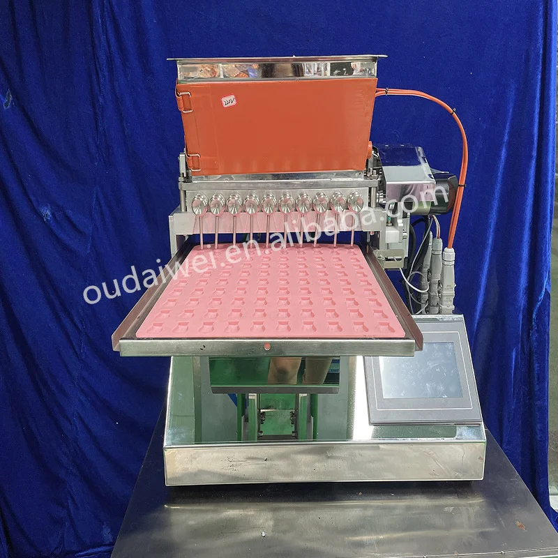 LOM Automatic Mini Gummy Bear Candy Making Machine Small Stuffed Chocolate bar Pectin Machine