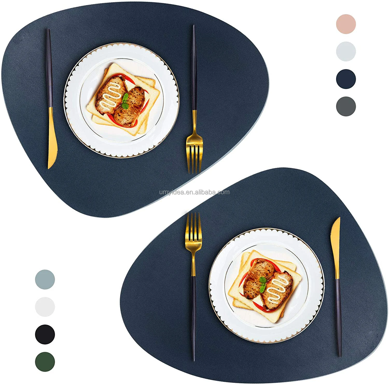 Placemats Set Round Silicone for Dinner Table Mats Non-Slip Insulation Coffee Mats Kitchen Place Mat Nordic Style Placemats