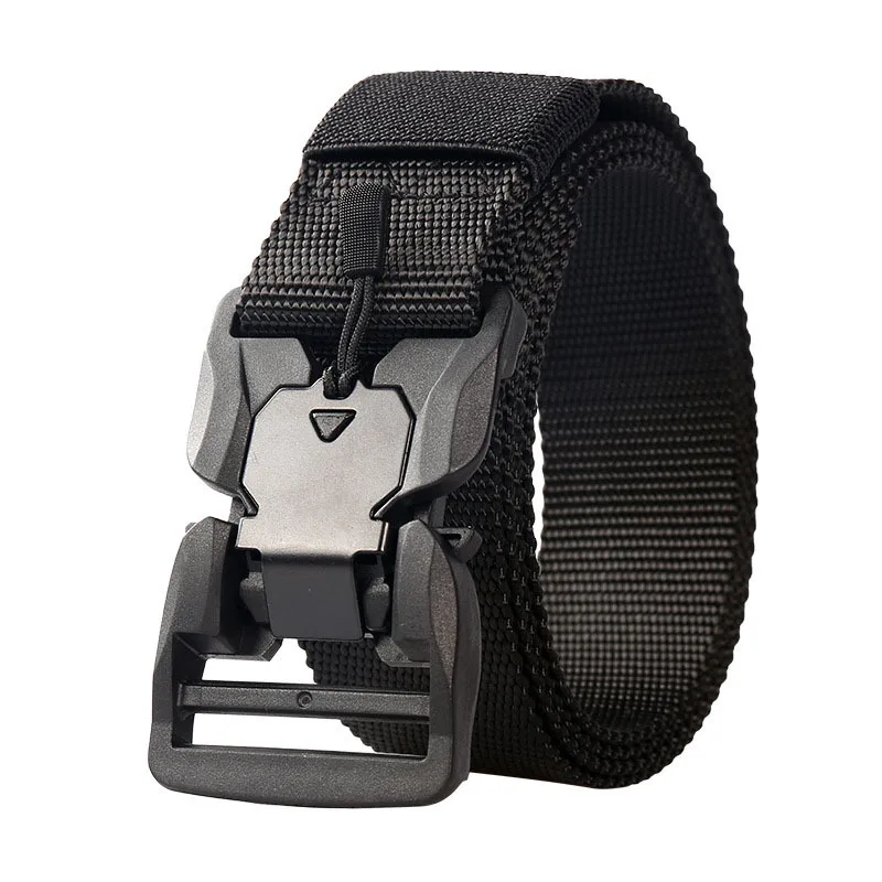 Genuine Tactical Belt Quick Release Magnetic Buckle Military Belt Soft Real Nylon Sports Accessories men and women belt