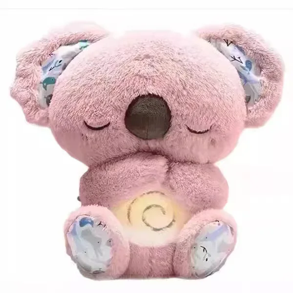 ML Ready to ship Will breathe light cute koala breathe bear baby sleep music early education doll to soothe baby sleep magic