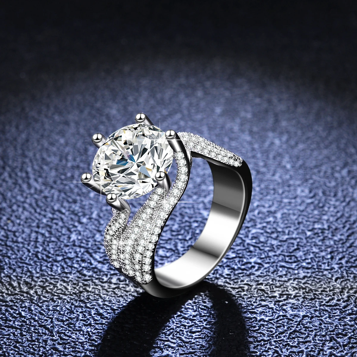 Модное ювелирное изделие в 925 Серебряное кольцо 5ct женские Алмаз Муассанит браслеты ювелирные