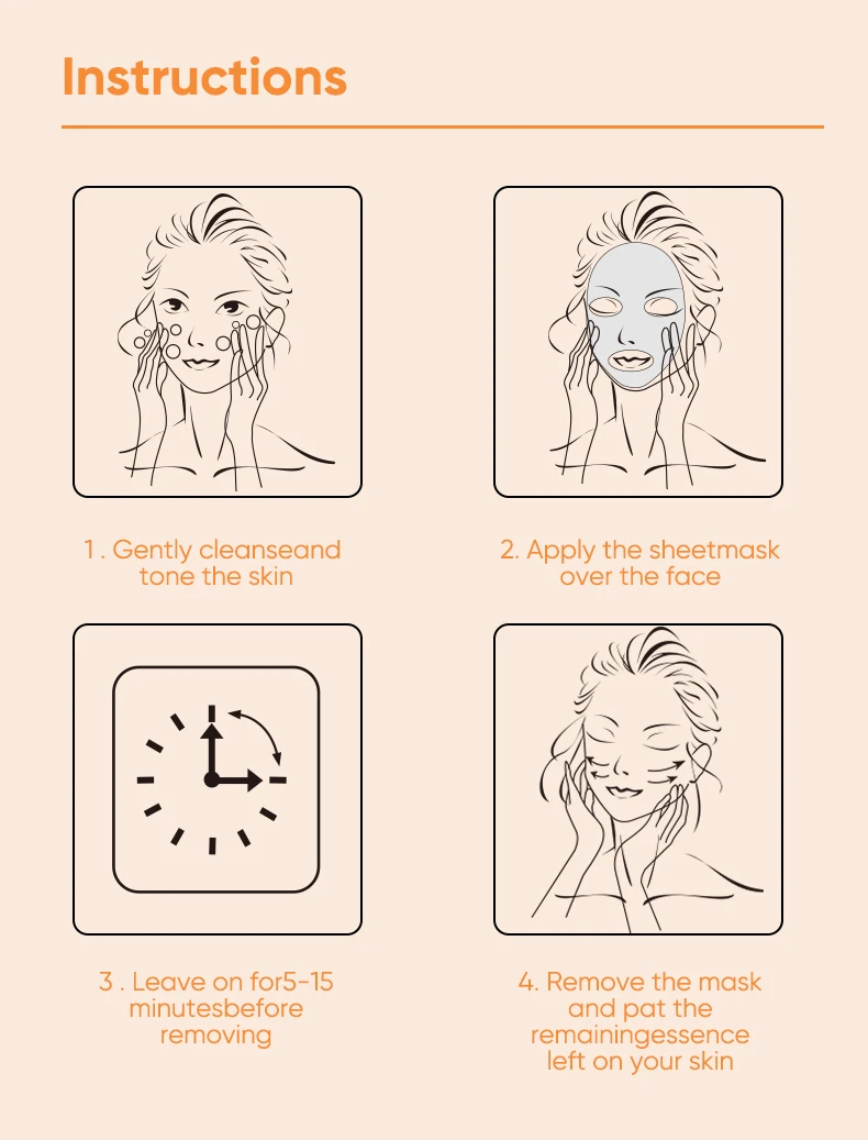 Pack Collagen Essence Full Face Facial Mask Sheet Sensitive Soothing Anti-Acne Anti-Allergy Face Mask