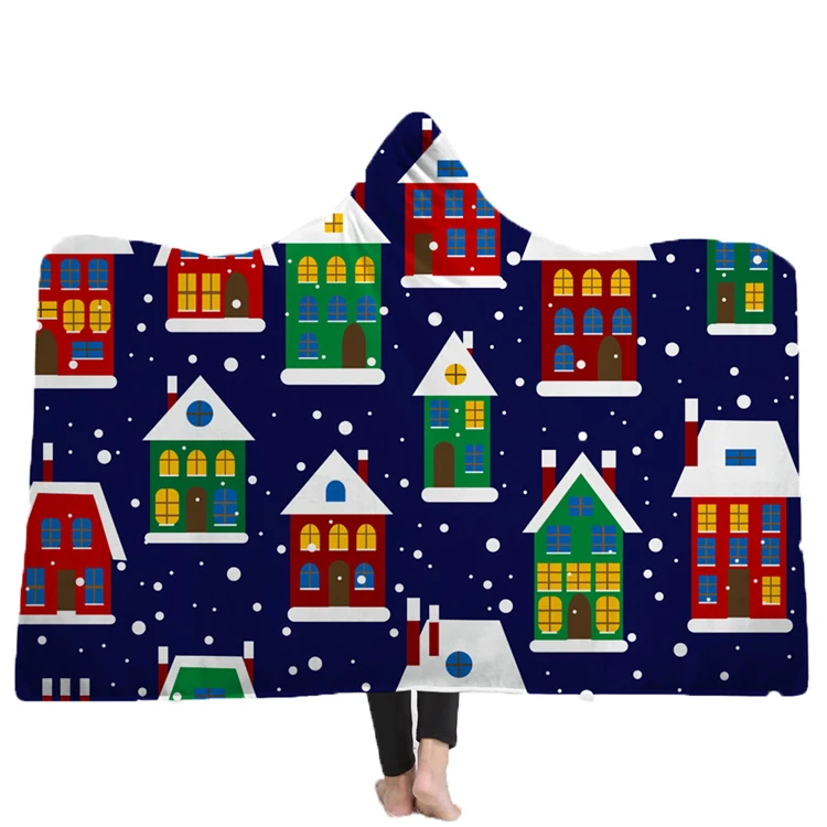 witchy hooded blanket sherpa lined magic hooded TV blanket printed magic hooded blanket cape