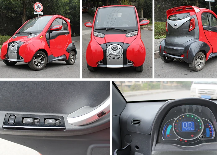 Chinese New Design 2 Seaters 4 Wheel Mini Electric Smart Car For Adults And Old