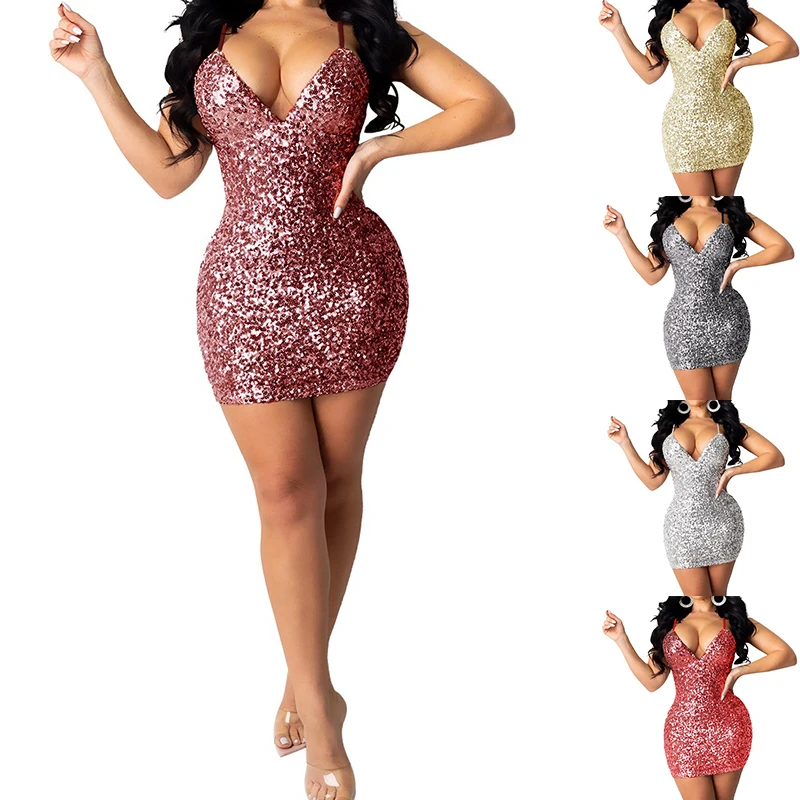 Цельнокроеное женское платье для ночного клуба, новинка 2020