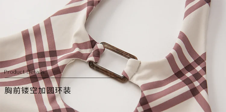 Plaid stripe Gym Wear Set Plaid Styles Yoga Set Advanced Color Outdoor Fitness Workout Sets For Women