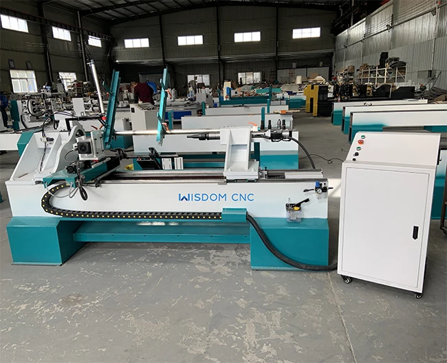 Multi function woodworking CNC lathe center with spindle and planer and polisher