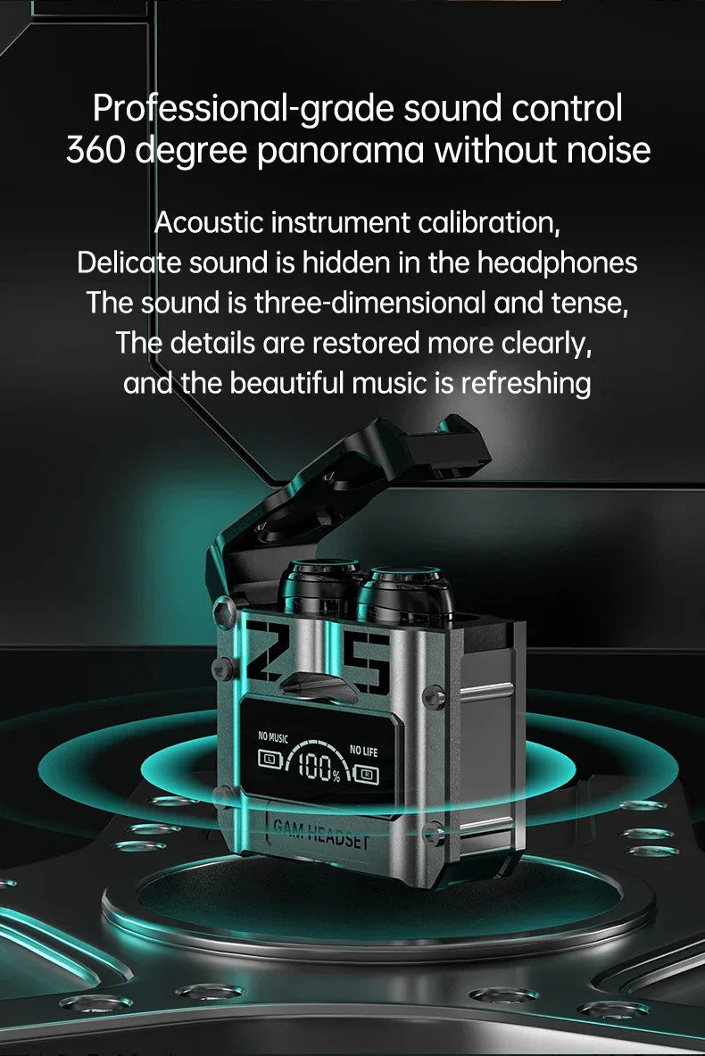 Super Light In the ear type M25 IPX 4 V5.2 4 Hour TWS Headphones earphones Wireless bluetooth noise canceling for Sports scene