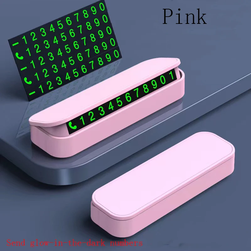 Car Temporary Parking Card Dashboard Phone Number Holder Car Temporary Stop Sign vehicle mounted temporary parking signs