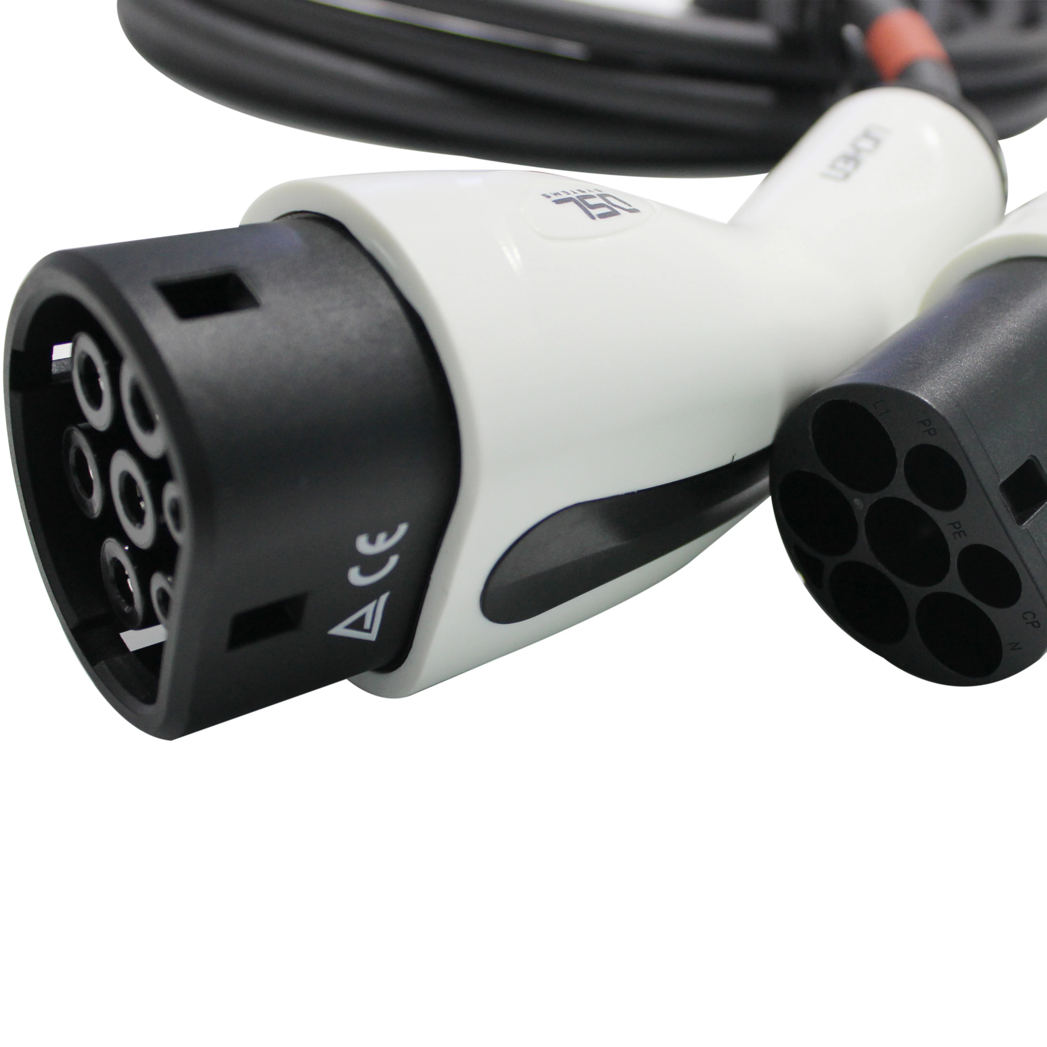 
22KW режим 3 Тип 2 мама Штекер кабель, 32A 3-фазный кабель для EV зарядной станции 