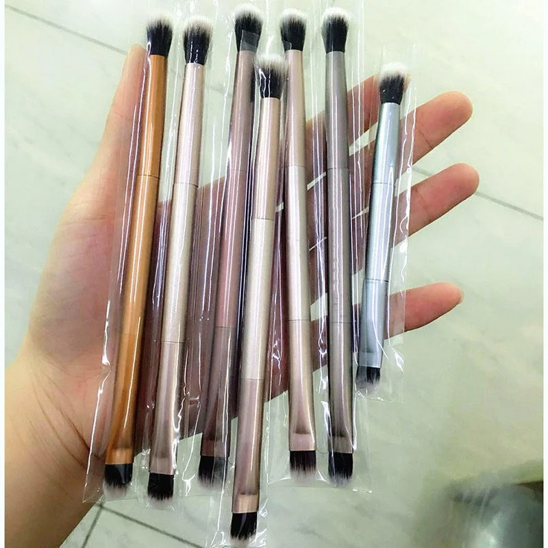 Double End Aluminum Eyeshadow Shading Brush Eye Powder Foundation Makeup Brush Single nk3 Double Headed Eye Shadow Brush
