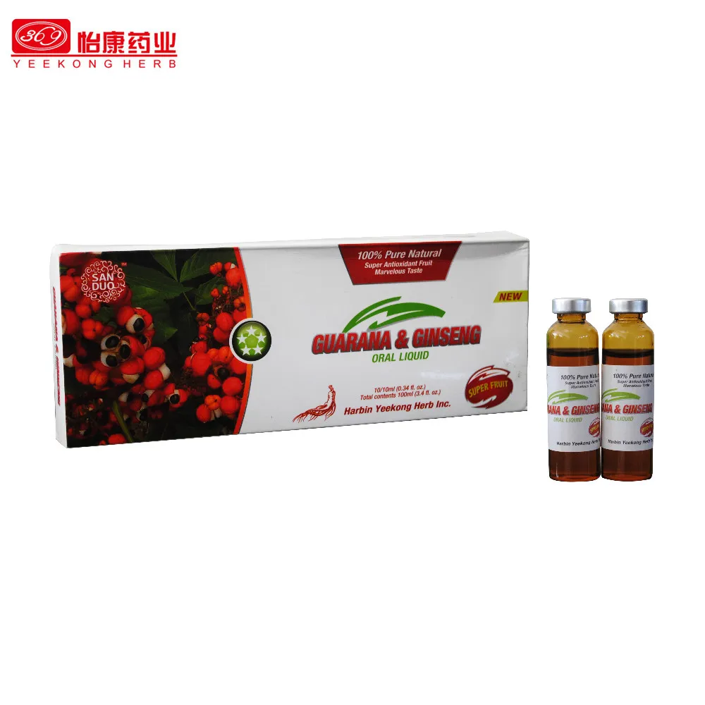 Natural Antioxidant Fruit Marvelous Taste of Guarana  Ginseng oral liquid  burn fat slim skin beauty