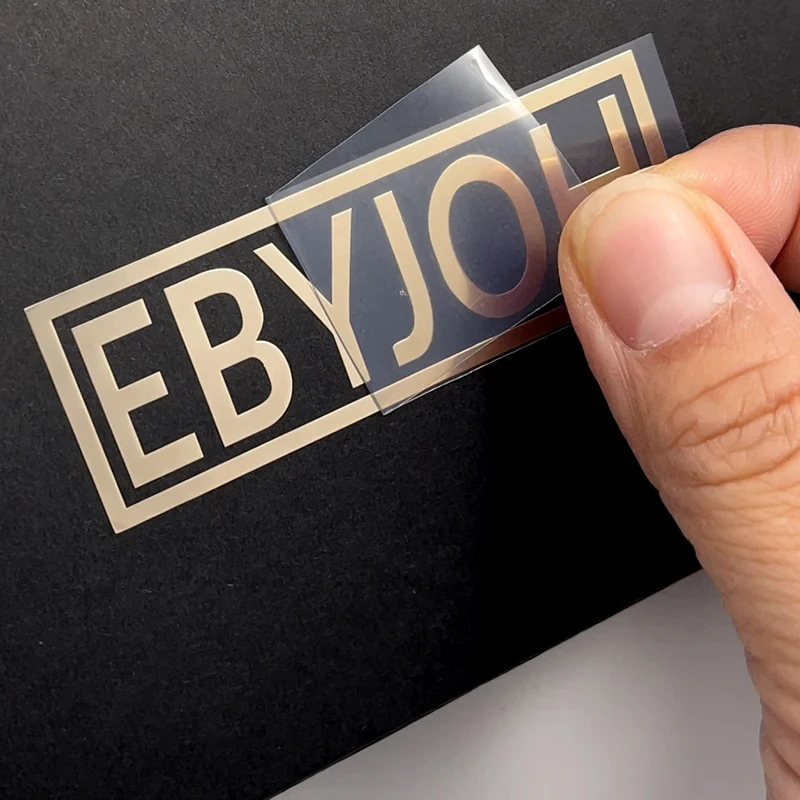 Transfer UV Sticker Gold Transparent Label Metal Logo Embossed 3d Waterproof Custom Plastic Bag Carton Metal Stickers