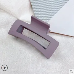 Candy Color Square Large Retro Frosted Matte Acrylic Hair Claw Clip Strong Hold Hair Jaw Clips Accessories For Thick Hair