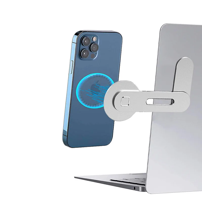Foldable Laptop Extension Stand Snap Mobile Phone Holder Magnetic Phone Holder for Laptop