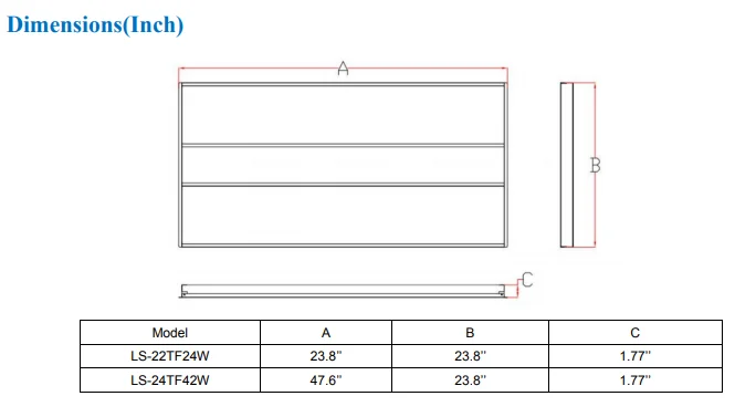 Прямая продажа с фабрики светодиодный светильник-троффер 2 х 4 фута Troffer СИД потолочное освещение 34 Вт 42 Вт Встраиваемая Светодиодная лампа с линейный Troffer светильник