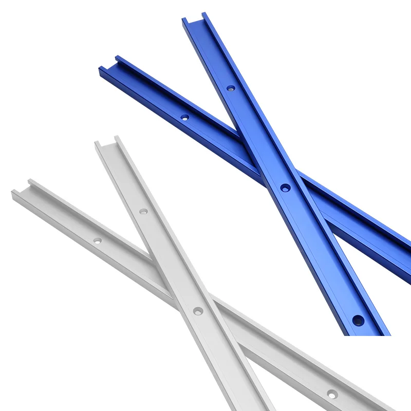 T-Track Pre-Drilled High Stability Aluminium Alloy Cut Profile T-Track with Mounting Holes for Workbench Table Saw DIY Projects