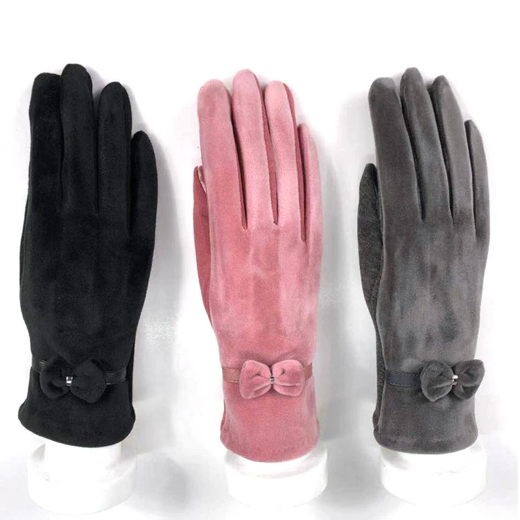 
The new mink fleece touch screen gloves for women to keep warm in winter, driving and cycling with fleece gloves 