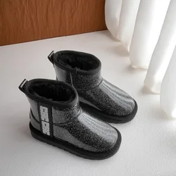 Factory  Wholesale Cheap Keep warm winter designer snow  boots for kids baby  kids winter  glitter boots