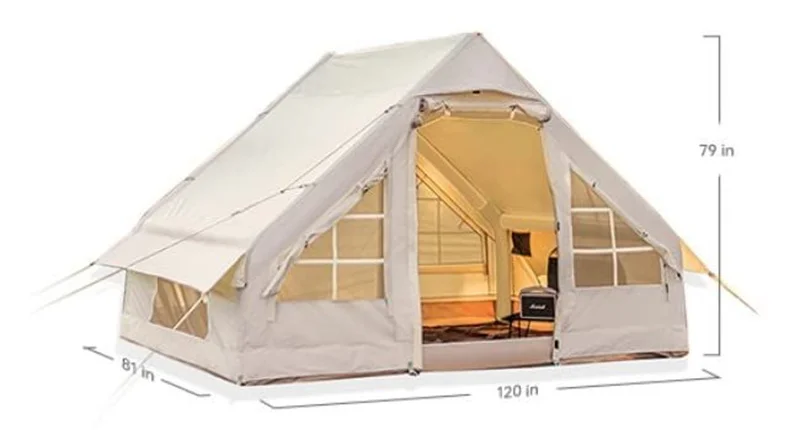 luxury Waterproof Family Tent Cotton Tent Camping Outdoor For 5-6 Person Polyester Air coody inflatable ten