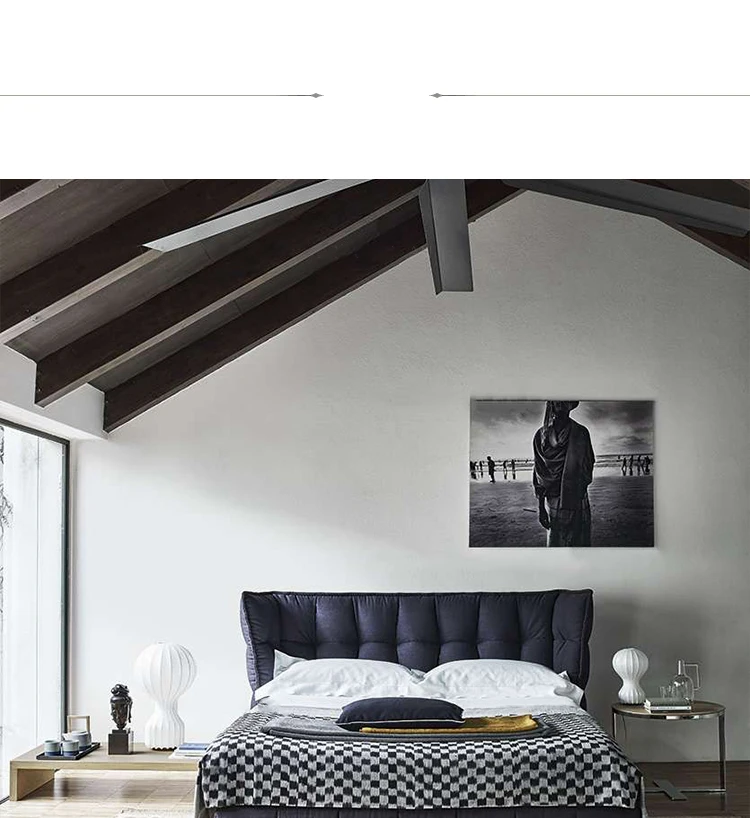 New Arrival Modern King Size Bed Solid Wood Bedroom Furniture Bedroom Set Home Furniture Style Soft Upholstered Fabric 2 Years