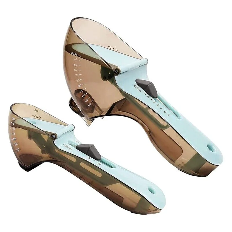 Wholesale custom grips adjustable digital measuring spoon with scale plastic measuring cup