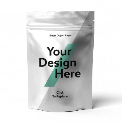 Custom Logo Printed Plastic PET Aluminium Frosted Ziplock Resealable Frozen Food Grade Packaging Stand Up Pouch Bag