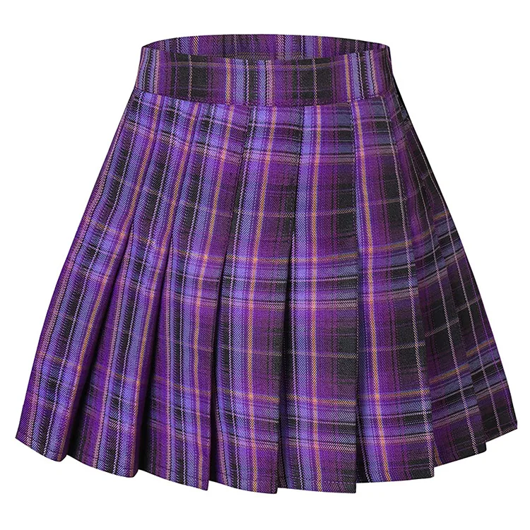 
Plus size girls custom school uniform pleated skirts in black or customized colors 