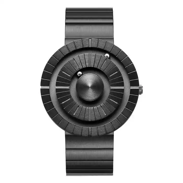 Creative Design Fashion Minimalist Stainless Steel Switzerland Quartz Movement Magnetic Ball Bearing Quartz Wrist Watch for Men